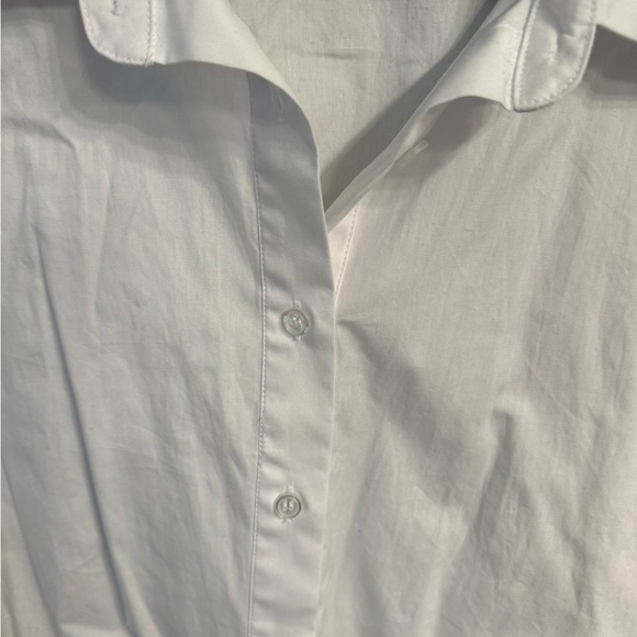 Tunnel Cutout Hem Button Down Shirt NWT 20 - Picture 4 of 7